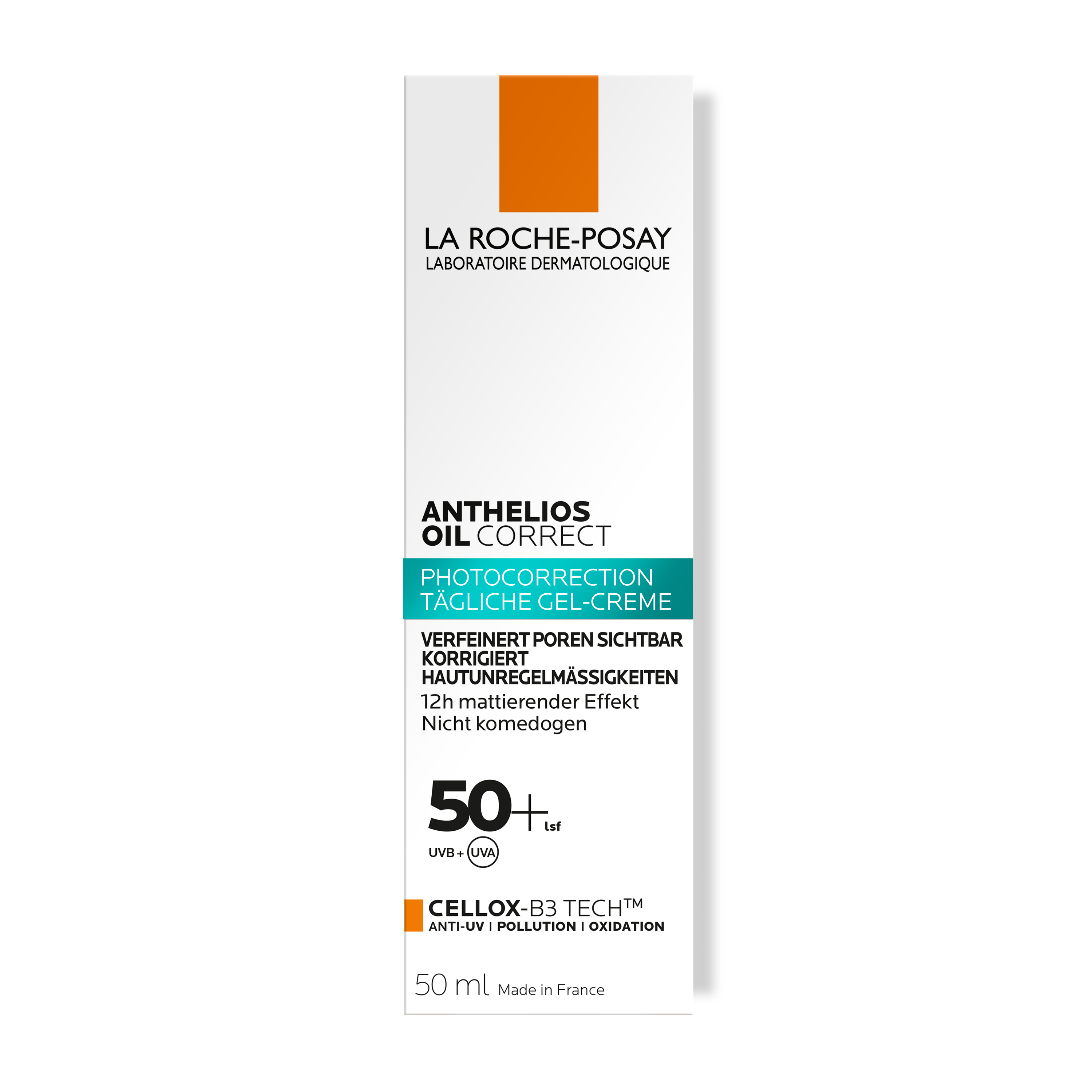 La Roche Posay Anthelios Oil Correct LSF 50+: Mattierende Tagescreme mit Lichtschutz und zugleich Fe