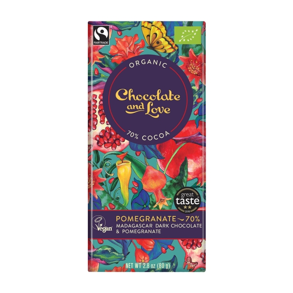 Chocolate & Love Dark Pomegranate 70% Kakao