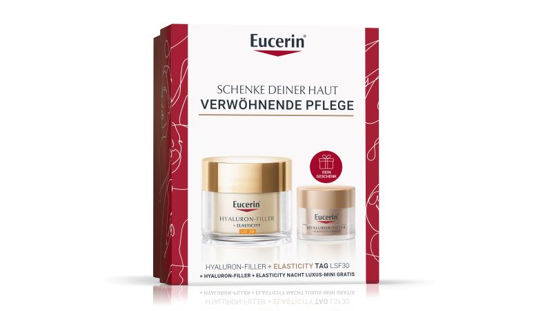 Eucerin XMAS Set Hyaluron-Filler + Elasticity Tag LSF30, 50ml + Gratis Elasticity Nacht, 20ml Mini 