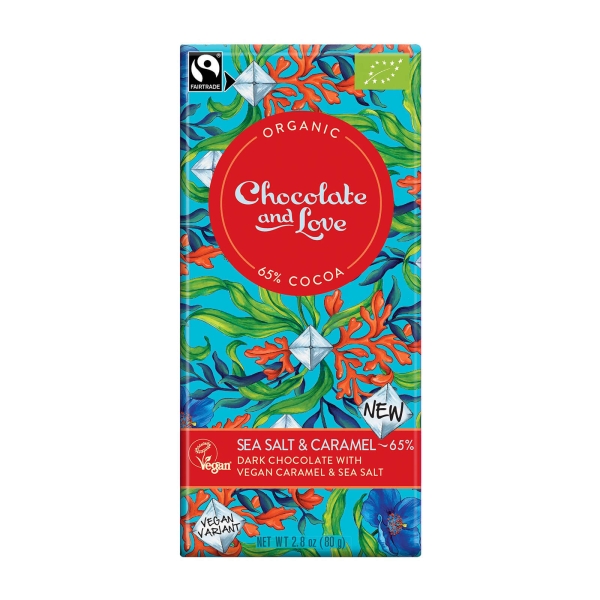 Chocolate & Love Vegan Dark Sea Salt 65% Kakao